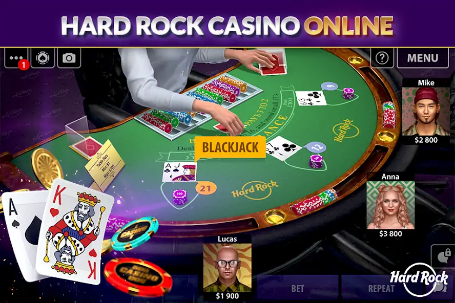 Download Hard Rock Blackjack & Casino [MOD, Unlimited money/coins] + Hack [MOD, Menu] for Android