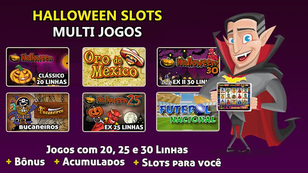 Download Halloween Slots 30 Linhas [MOD, Unlimited money/gems] + Hack [MOD, Menu] for Android