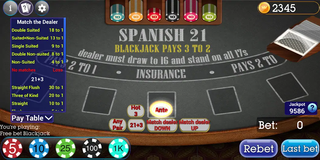 Download Spanish Blackjack 21 [MOD, Unlimited coins] + Hack [MOD, Menu] for Android