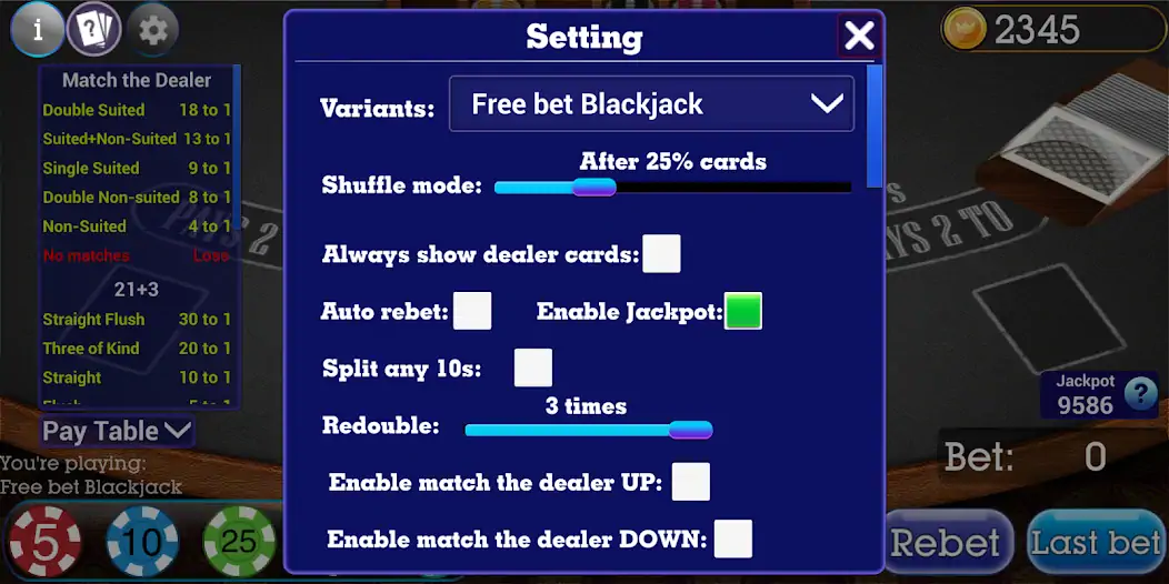 Download Spanish Blackjack 21 [MOD, Unlimited coins] + Hack [MOD, Menu] for Android