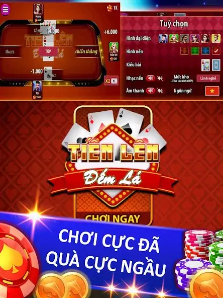 Download Tiến Lên Đếm Lá - Tien Len [MOD, Unlimited money/gems] + Hack [MOD, Menu] for Android