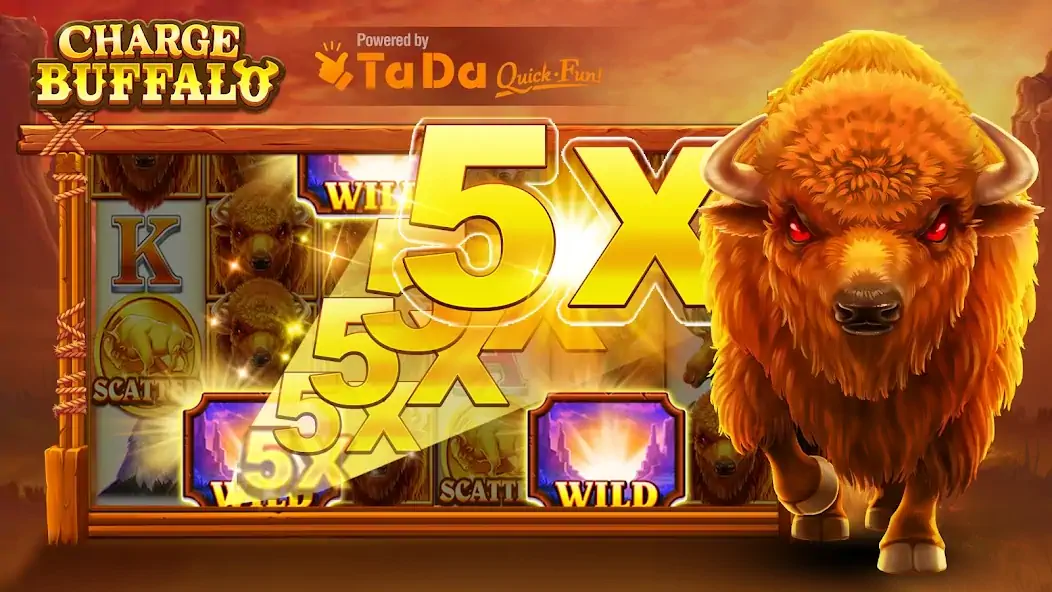 Download Charge Buffalo Slot-TaDa Games [MOD, Unlimited money/coins] + Hack [MOD, Menu] for Android