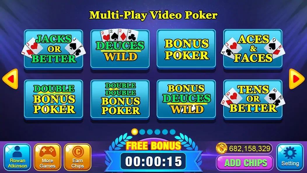 Download Video Poker Games - Multi Hand [MOD, Unlimited money/coins] + Hack [MOD, Menu] for Android