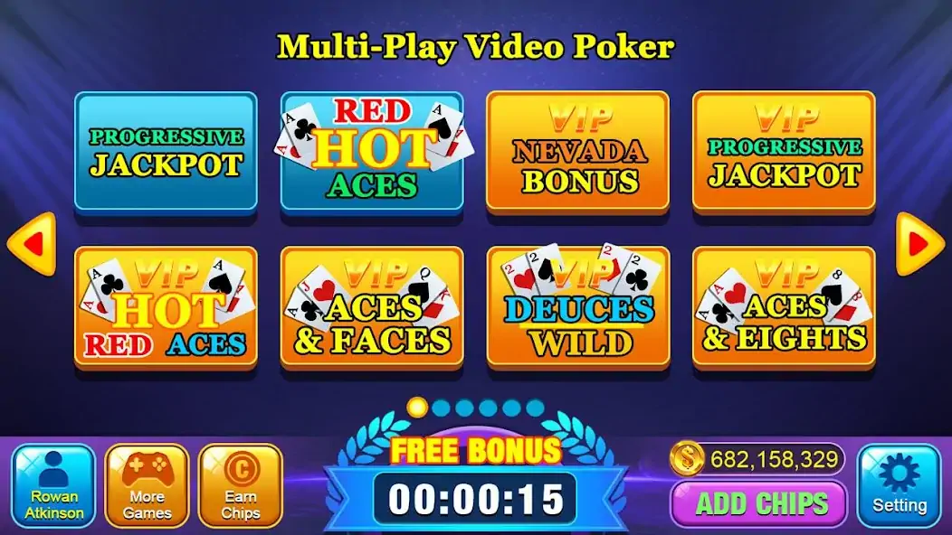 Download Video Poker Games - Multi Hand [MOD, Unlimited money/coins] + Hack [MOD, Menu] for Android