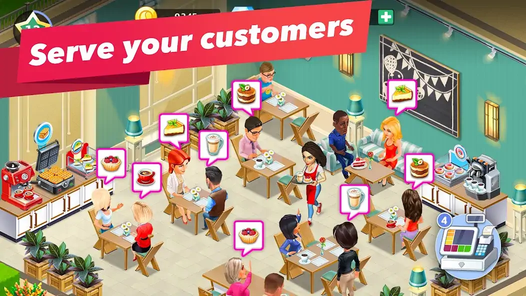 Download My Cafe — Restaurant Game [MOD, Unlimited money/gems] + Hack [MOD, Menu] for Android