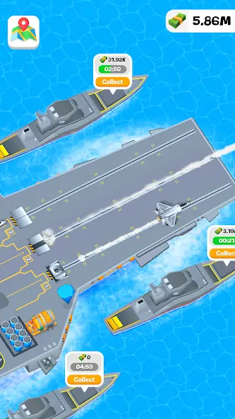 Download Idle Aircraft Carrier [MOD, Unlimited coins] + Hack [MOD, Menu] for Android
