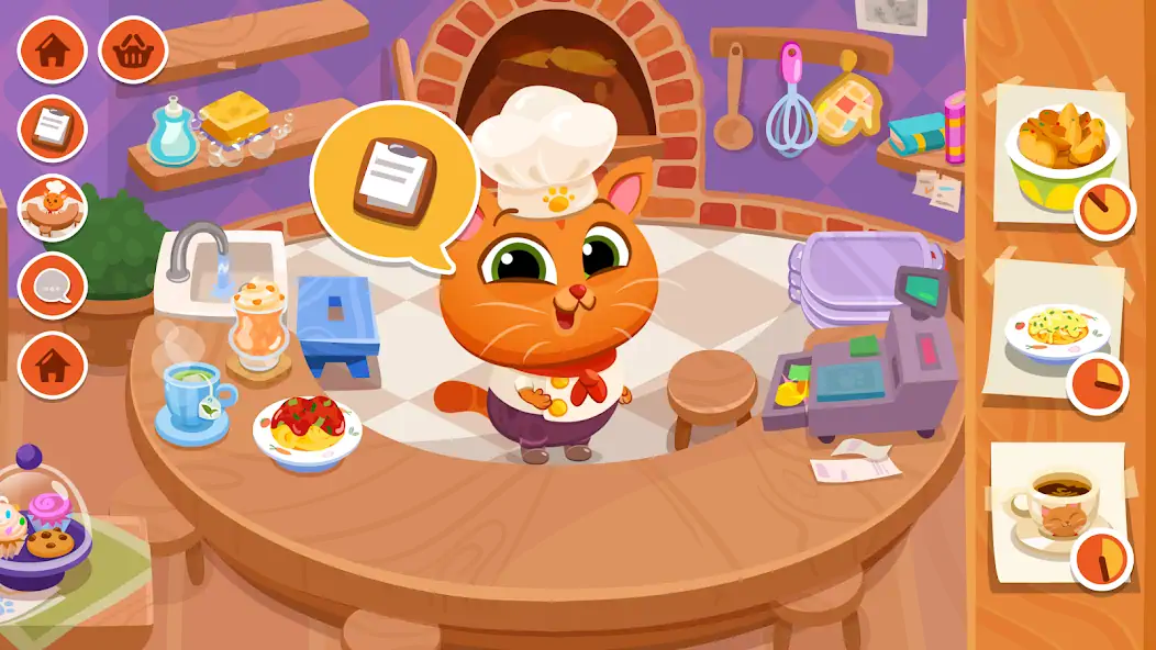 Download Bubbu Restaurant - My Cat Game [MOD, Unlimited money/gems] + Hack [MOD, Menu] for Android