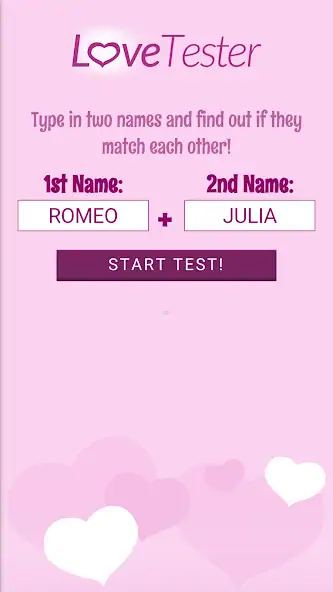 Download Love Tester - Find Real Love [MOD, Unlimited money] + Hack [MOD, Menu] for Android