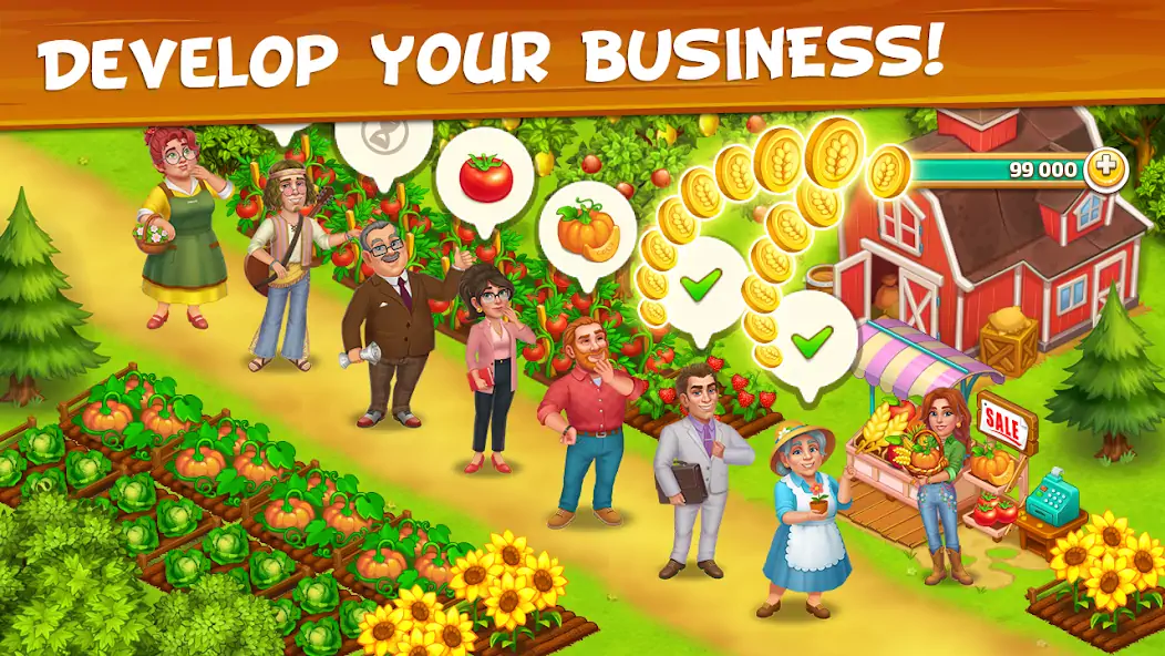 Download Farm Town - Family Farming Day [MOD, Unlimited money] + Hack [MOD, Menu] for Android