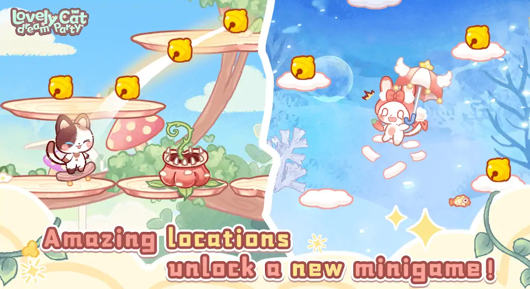 Download Lovely cat dream party [MOD, Unlimited money/gems] + Hack [MOD, Menu] for Android