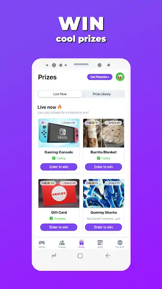 Download Playbite - Play & Win Prizes [MOD, Unlimited money/gems] + Hack [MOD, Menu] for Android