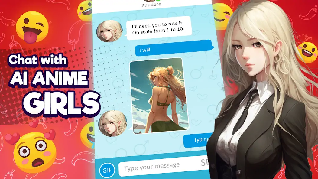 Download Anime Girlfriend - AI Chat [MOD, Unlimited money/coins] + Hack [MOD, Menu] for Android