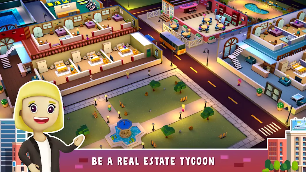 Download Real Estate Tycoon: Landlord [MOD, Unlimited money/gems] + Hack [MOD, Menu] for Android