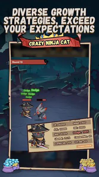 Download Ninja Cat - Idle Arena [MOD, Unlimited money] + Hack [MOD, Menu] for Android