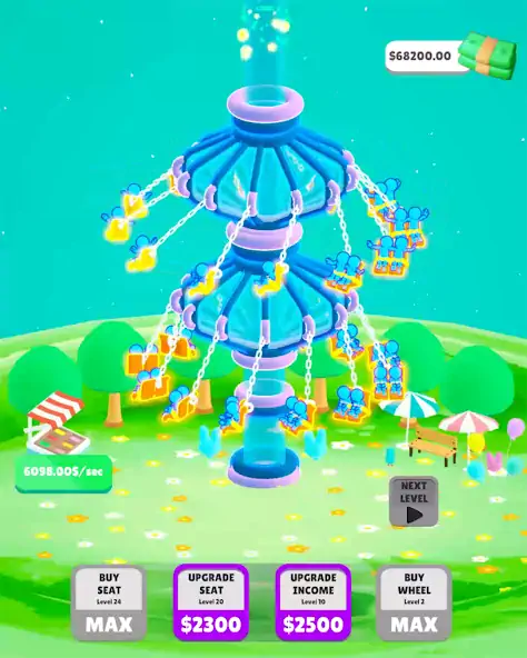 Download Swing Ride Idle ASMR [MOD, Unlimited money/gems] + Hack [MOD, Menu] for Android