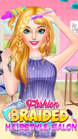 Download Braided Hair Salon Girls Games [MOD, Unlimited money/coins] + Hack [MOD, Menu] for Android