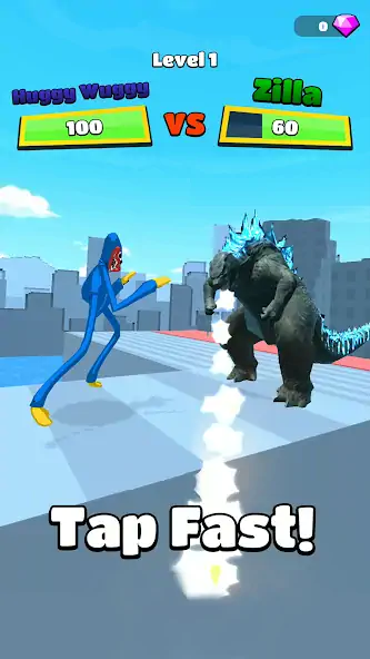 Download Kaiju Run - Dzilla Enemies [MOD, Unlimited money/gems] + Hack [MOD, Menu] for Android
