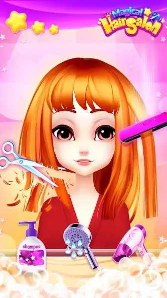 Download Magical Hair Salon [MOD, Unlimited money/gems] + Hack [MOD, Menu] for Android