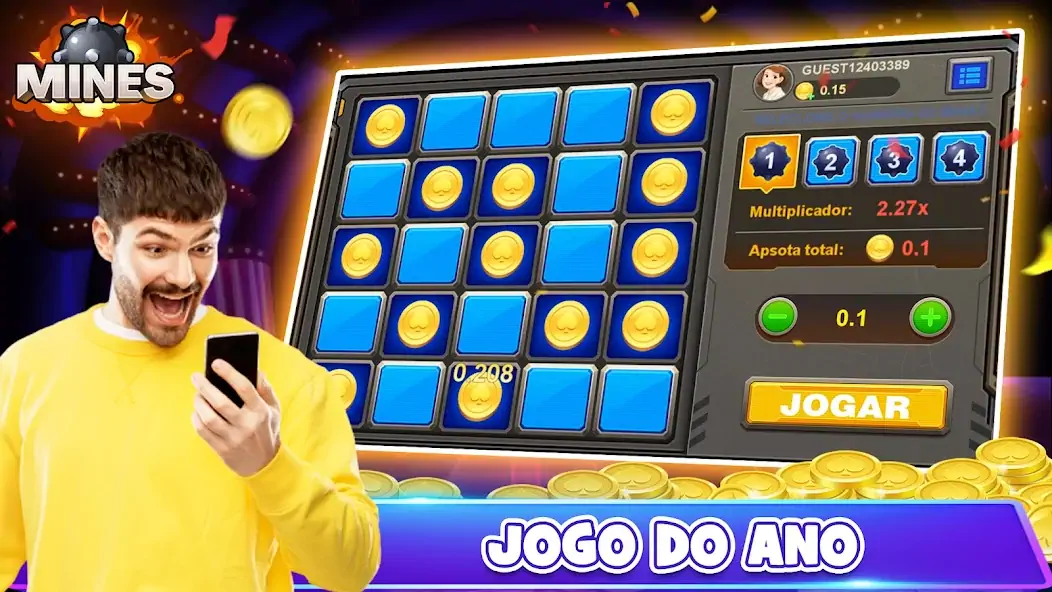 Download Mines Jogo Moeda [MOD, Unlimited money/coins] + Hack [MOD, Menu] for Android