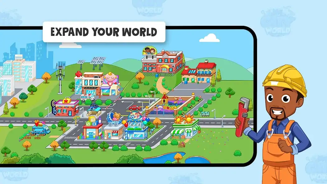 Download My Town World - Mega Doll City [MOD, Unlimited coins] + Hack [MOD, Menu] for Android