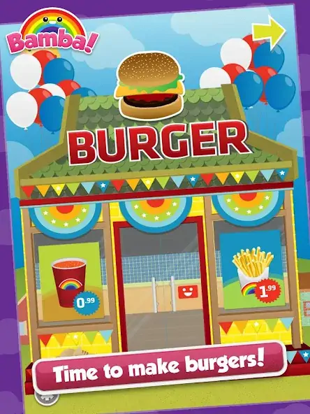 Download Bamba Burger [MOD, Unlimited money/gems] + Hack [MOD, Menu] for Android