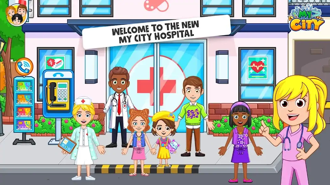 Download My City : Hospital [MOD, Unlimited money/gems] + Hack [MOD, Menu] for Android