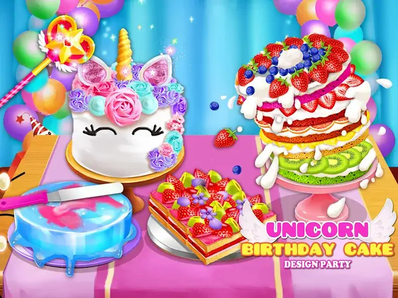 Download Birthday Cake Baking Design [MOD, Unlimited money/gems] + Hack [MOD, Menu] for Android
