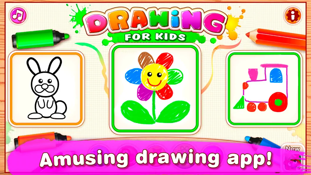 Download Bini Drawing for kids games [MOD, Unlimited money] + Hack [MOD, Menu] for Android