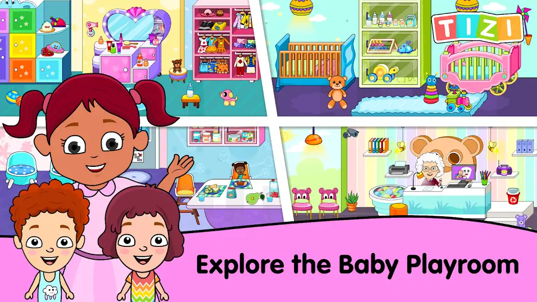 Download My Tizi Town Daycare Baby Game [MOD, Unlimited money/gems] + Hack [MOD, Menu] for Android