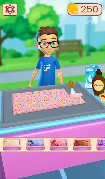 Download Ice Cream roll summer dessert [MOD, Unlimited money/coins] + Hack [MOD, Menu] for Android