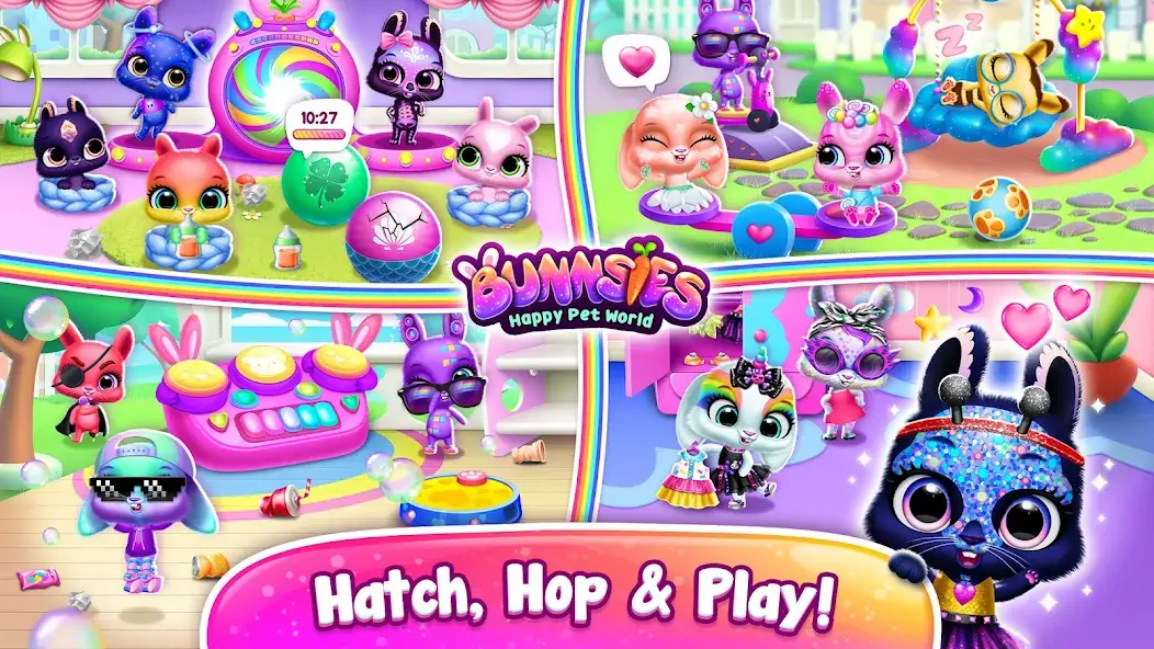 Download Bunnsies - Happy Pet World [MOD, Unlimited money/gems] + Hack [MOD, Menu] for Android