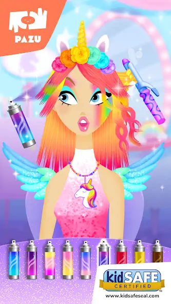 Download Girls Hair Salon Unicorn [MOD, Unlimited money/gems] + Hack [MOD, Menu] for Android