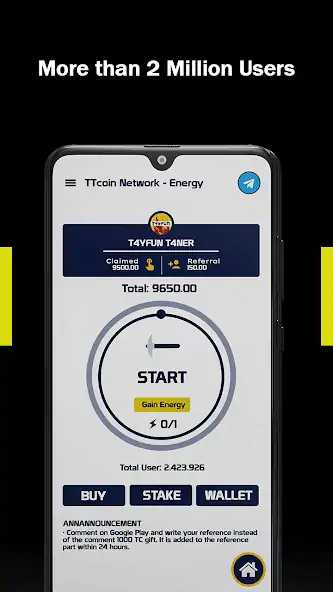 Download TTcoin Network - Energy [MOD, Unlimited coins] + Hack [MOD, Menu] for Android