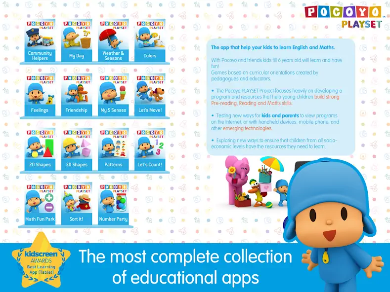Download Pocoyo PlaySet Learning Games [MOD, Unlimited money/coins] + Hack [MOD, Menu] for Android