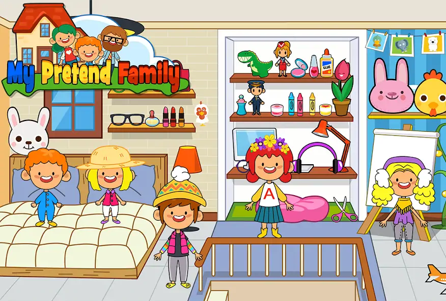 Download My Pretend Home & Family Town [MOD, Unlimited coins] + Hack [MOD, Menu] for Android