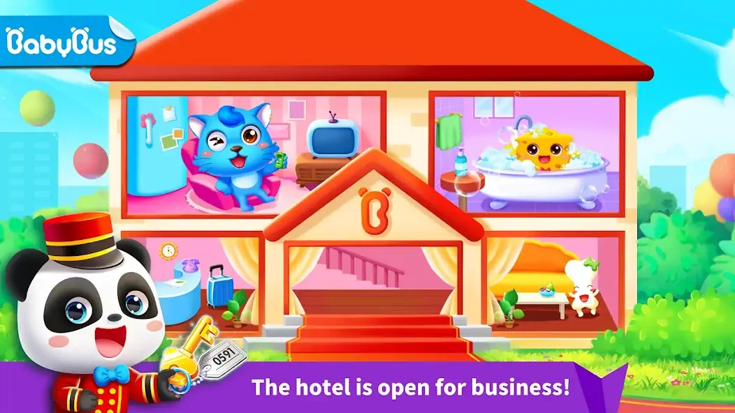 Download Little Panda Hotel Manager [MOD, Unlimited money/gems] + Hack [MOD, Menu] for Android