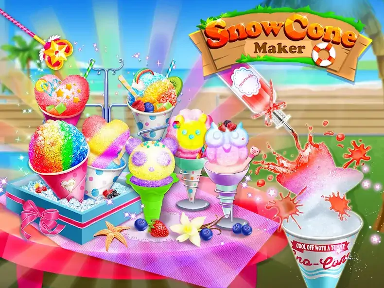 Download Snow Cone Maker - Frozen Foods [MOD, Unlimited money/coins] + Hack [MOD, Menu] for Android