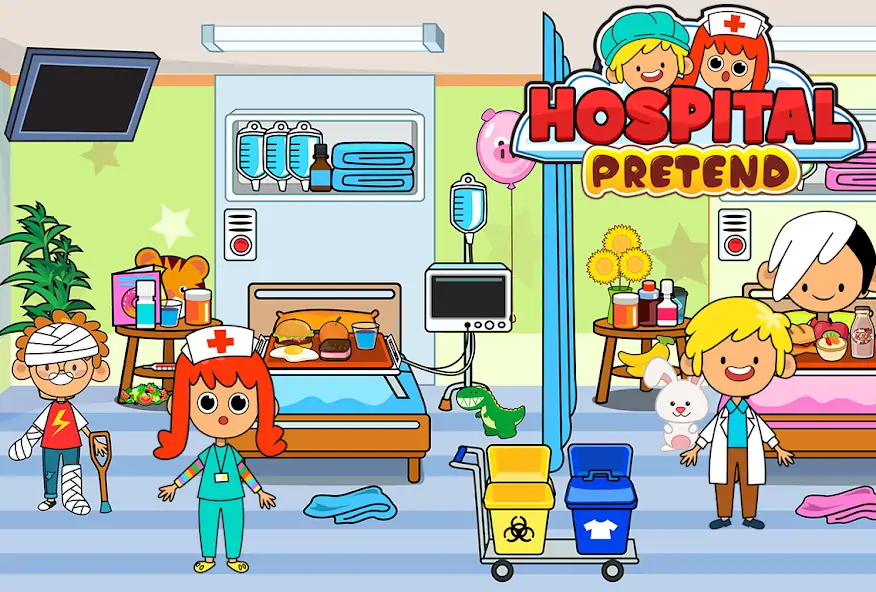 Download My Pretend Hospital Town Life [MOD, Unlimited money] + Hack [MOD, Menu] for Android
