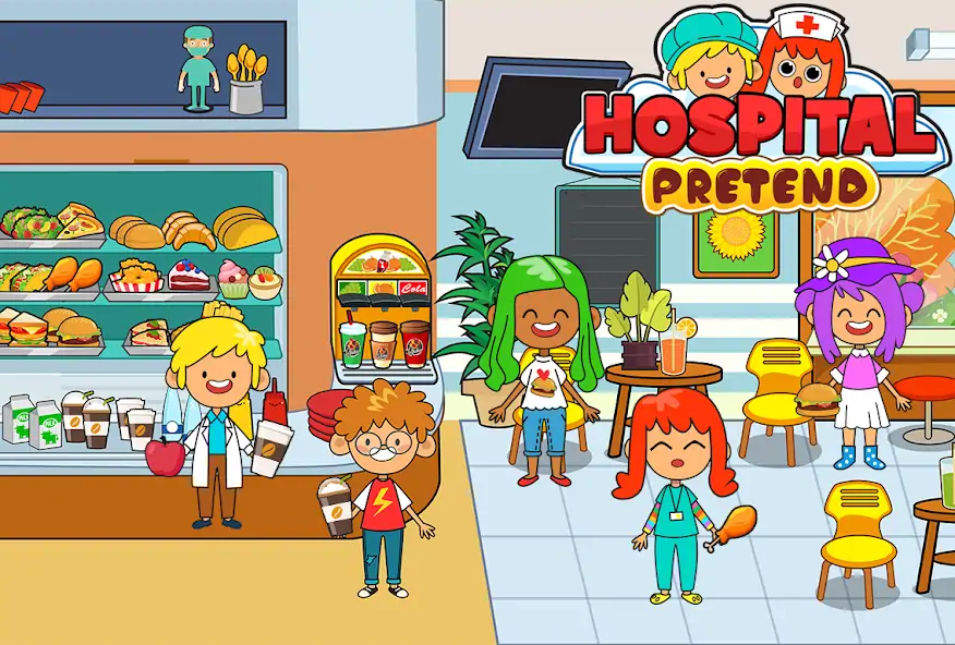 Download My Pretend Hospital Town Life [MOD, Unlimited money] + Hack [MOD, Menu] for Android