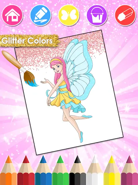 Download Princess Coloring Drawing Game [MOD, Unlimited money/gems] + Hack [MOD, Menu] for Android