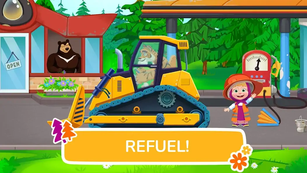 Download Masha and the Bear truck games [MOD, Unlimited money] + Hack [MOD, Menu] for Android