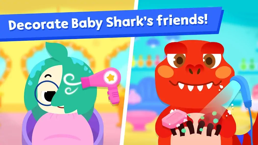 Download Baby Shark Makeover Game [MOD, Unlimited money/coins] + Hack [MOD, Menu] for Android