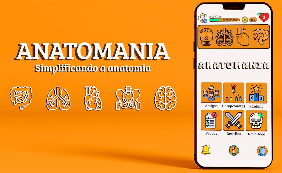 Download Anatomania - Quiz de Anatomia [MOD, Unlimited money/coins] + Hack [MOD, Menu] for Android