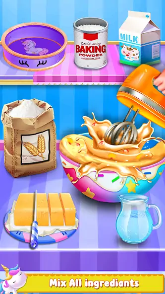 Download Unicorn Cake Maker-Bakery Game [MOD, Unlimited money/gems] + Hack [MOD, Menu] for Android