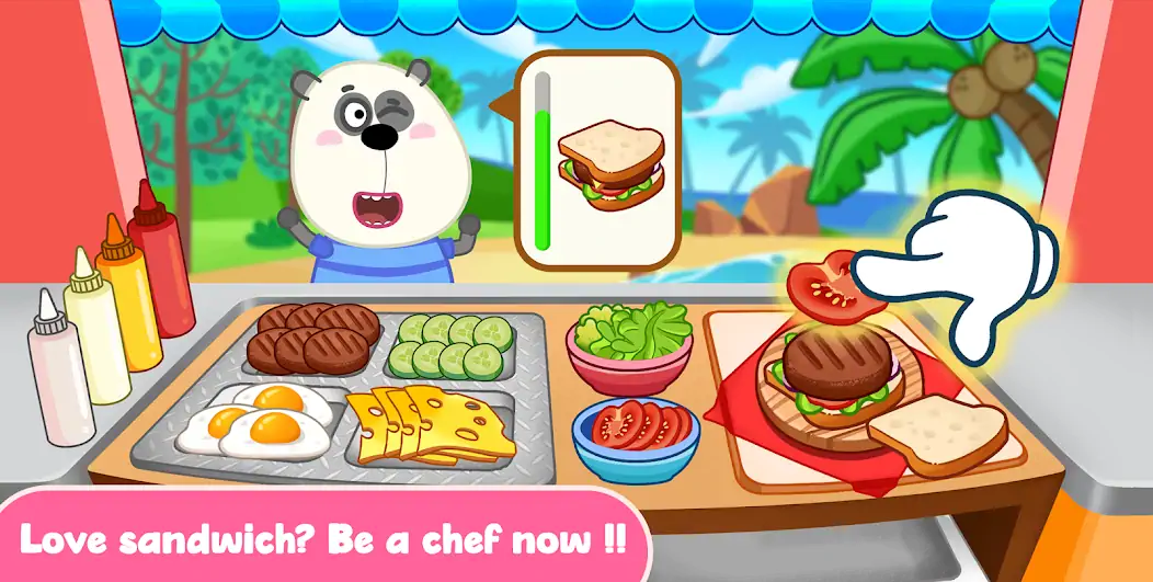 Download Wolfoo Cooking Game - Sandwich [MOD, Unlimited money] + Hack [MOD, Menu] for Android