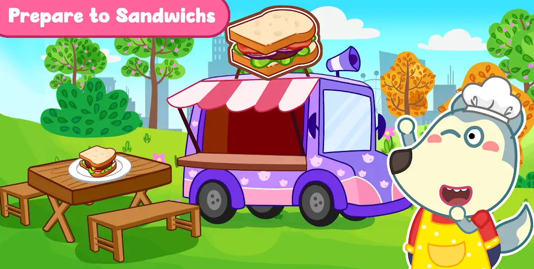 Download Wolfoo Cooking Game - Sandwich [MOD, Unlimited money] + Hack [MOD, Menu] for Android