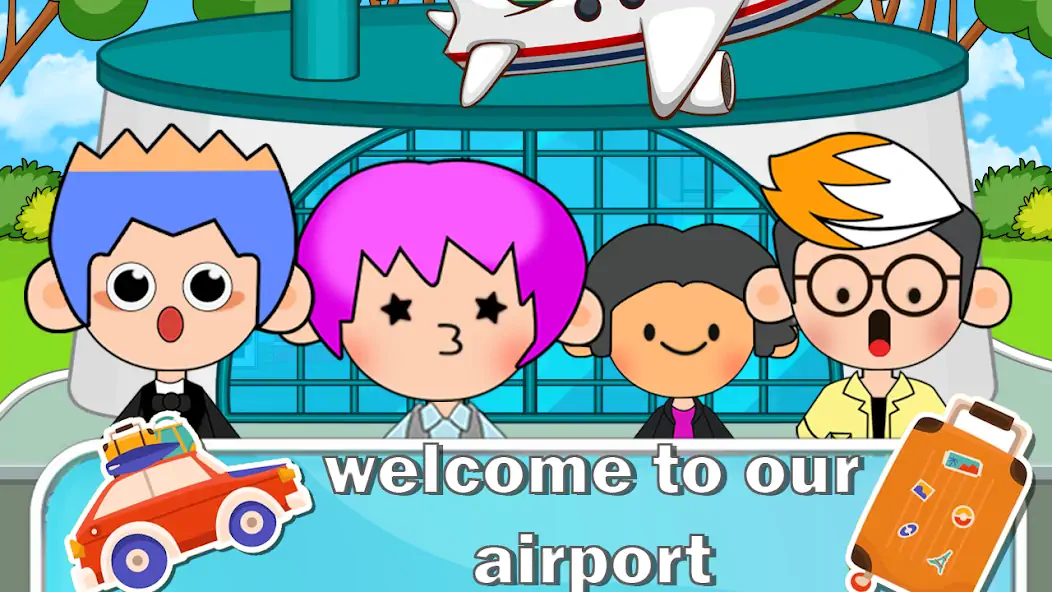 Download My Airport City : Pretend Town [MOD, Unlimited money] + Hack [MOD, Menu] for Android