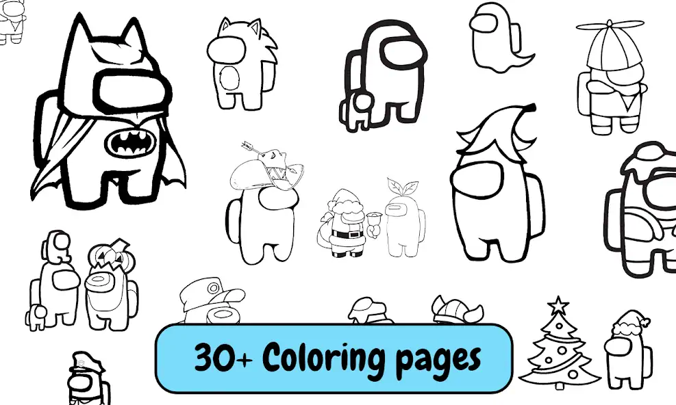 Download Among Us Coloring Book: 2d/3d [MOD, Unlimited money/coins] + Hack [MOD, Menu] for Android