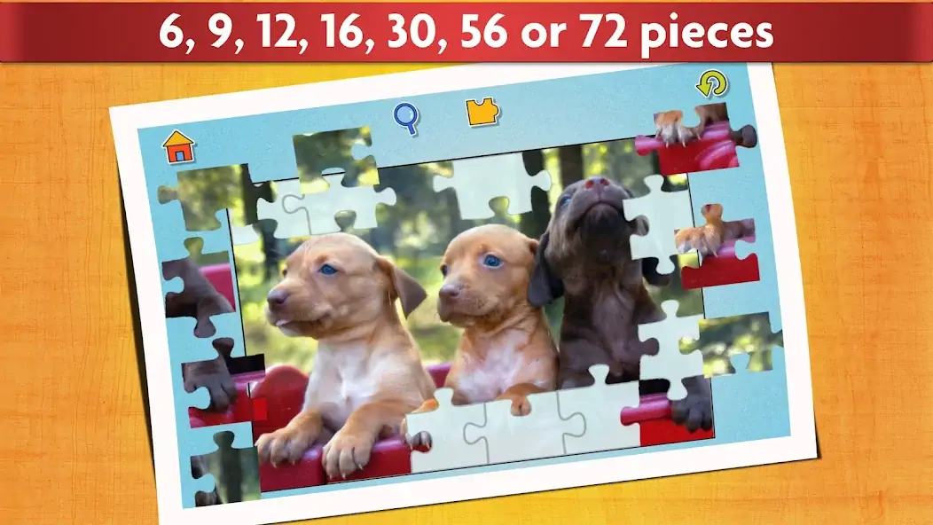 Download Dogs Jigsaw Puzzle Game Kids [MOD, Unlimited coins] + Hack [MOD, Menu] for Android