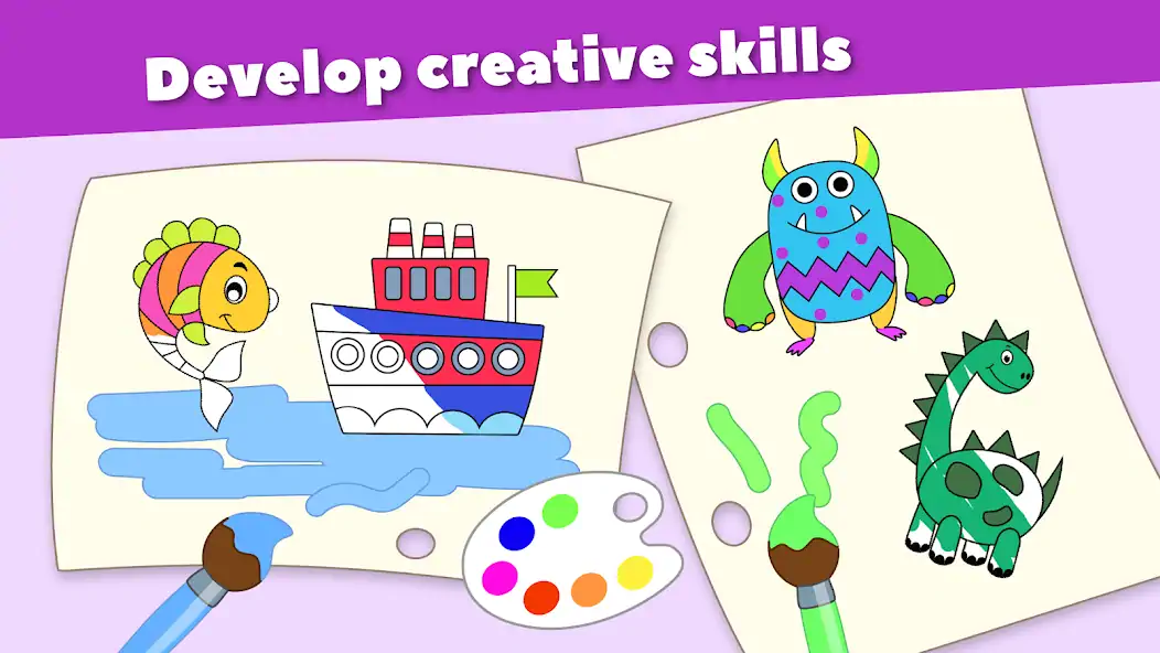 Download Coloring Games for Kids [MOD, Unlimited coins] + Hack [MOD, Menu] for Android